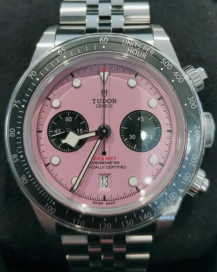 2025 Tudor Black Bay Chrono "Miami Pink" 41MM Pink Dial Steel Jubilee Bracelet (79360N)