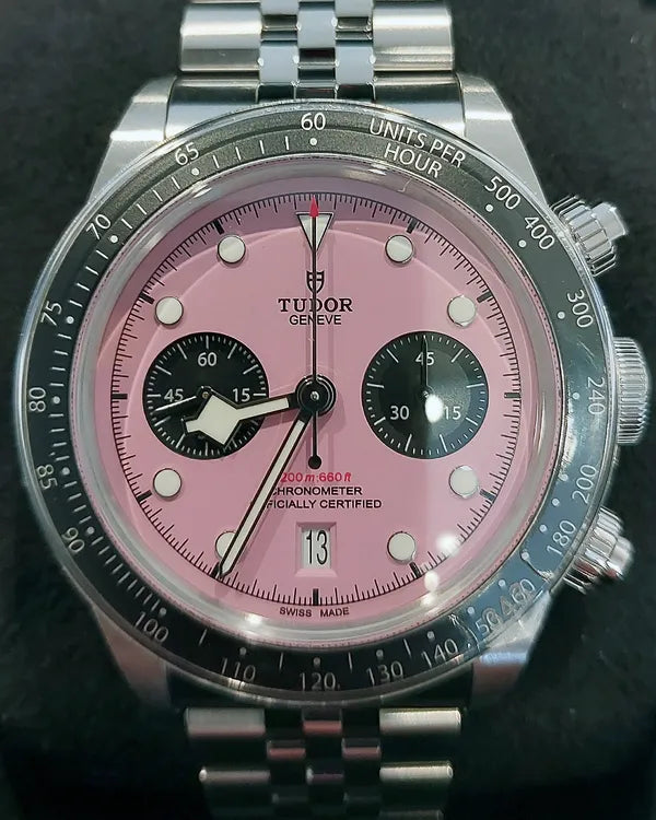 2025 Tudor Black Bay Chrono "Miami Pink" 41MM Pink Dial Steel Jubilee Bracelet (79360N)
