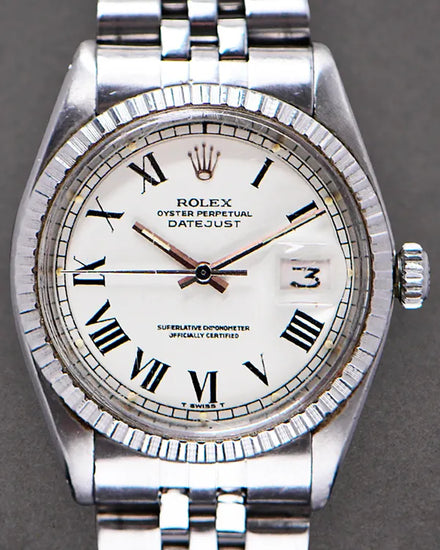 Rolex Datejust 36MM White "Buckley" Dial Jubilee Bracelet (1603)