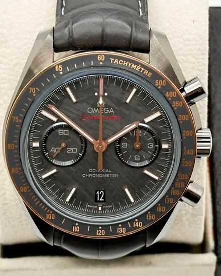 2023 Omega Speedmaster Dark Side of the Moon "Grey Side of the Moon" 44.25MM Meteorite Dial Leather Strap (311.63.44.51.99.001)