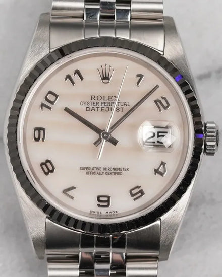 Rolex Datejust 36MM Mother of Pearl Dial Steel Jubilee Bracelet (16234)