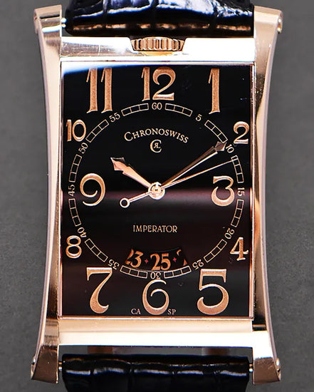 Chronoswiss Imperator 36MM Black Dial Leather Strap (CH2871R BK)