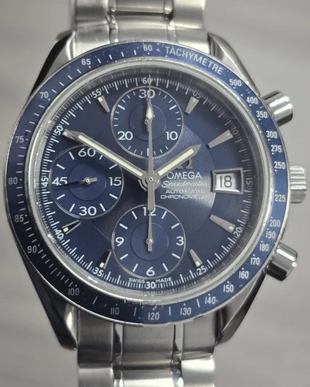 2007 Omega Speedmaster Date 40MM Blue Dial Steel Bracelet (3212.80.00)