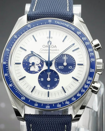 2025 Omega Speedmaster Anniversary Series “Silver Snoopy Award” 42MM Silver Dial Textile Strap (310.32.42.50.02.001)