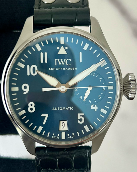 2018 IWC Schaffhausen Pilot Big 7 Days "Le Petit Prince" 46MM Blue Dial Leather Strap (IW501002)