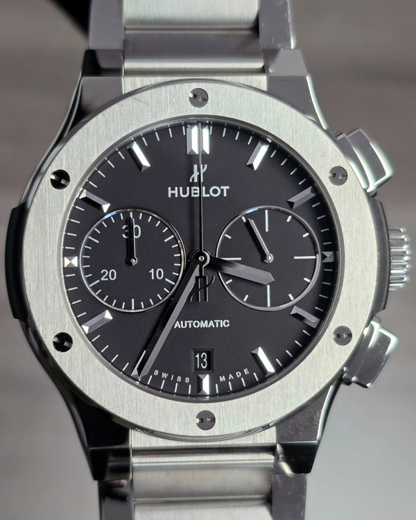 Hublot Classic Fusion Chronograph 45MM Black Dial Titanium Bracelet (520.NX.1170.NX)