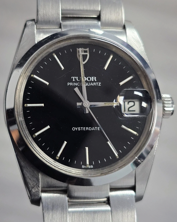 Tudor Prince Oysterdate 34MM Quartz Black Dial Steel Bracelet (91520)