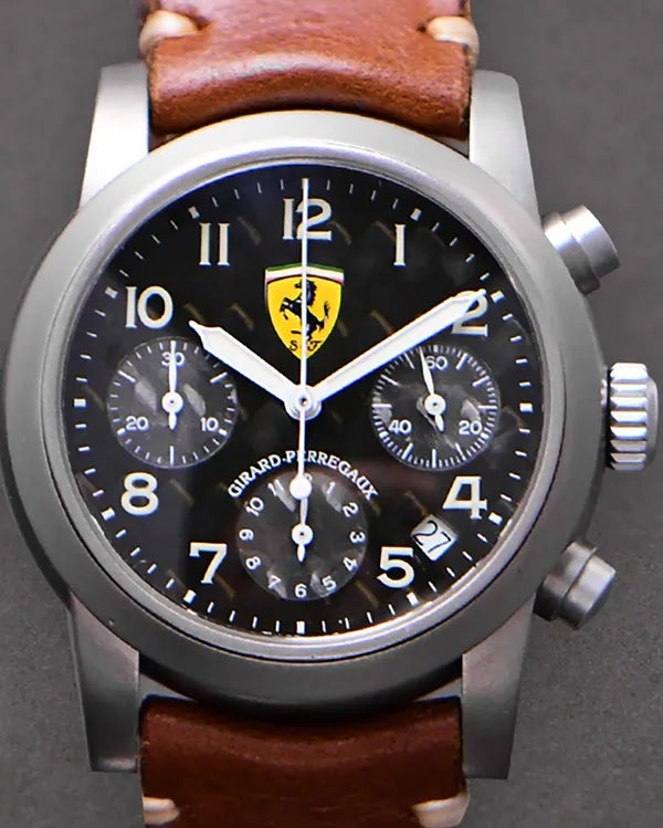 Girard Perregaux Ferrari 360 Modena L.E. 38MM Carbon Fiber Dial Leather Strap (80200.0.21.6656)