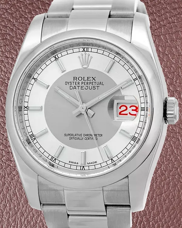 2008 Rolex Datejust 36MM White Dial Oyster Bracelet (116200)
