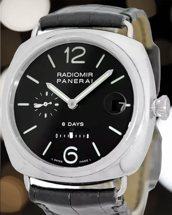 Panerai Radiomir 8 Days 45MM Black Dial Leather Strap (PAM00268)