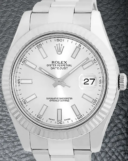 2014 Rolex Datejust II 41MM Silver Dial Oyster Bracelet (116334)