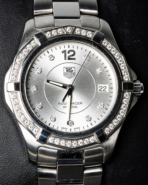 (SR) Tag Heuer Aquaracer 300M 38.5MM Quartz Silver Dial Steel Bracelet (WAF1118.BA0810)