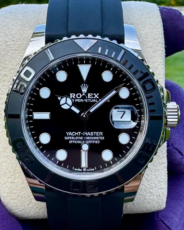 2021 Rolex Yacht-Master 42MM Black Dial Rubber Strap (226659)