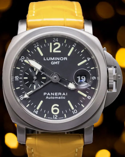 Panerai Luminor GMT 44MM Grey Dial Leather Strap (PAM00089)