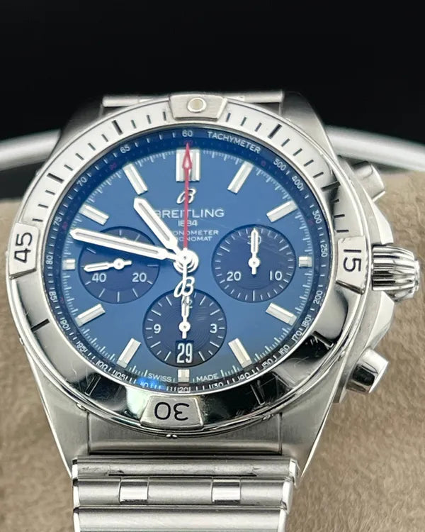 Breitling Chronomat 42MM Blue Dial Steel Bracelet (AB0134101C1A1)