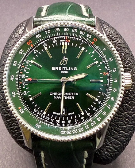 2023 Breitling Navitimer 41MM Green Dial Leather Strap (A17326361L1P1)