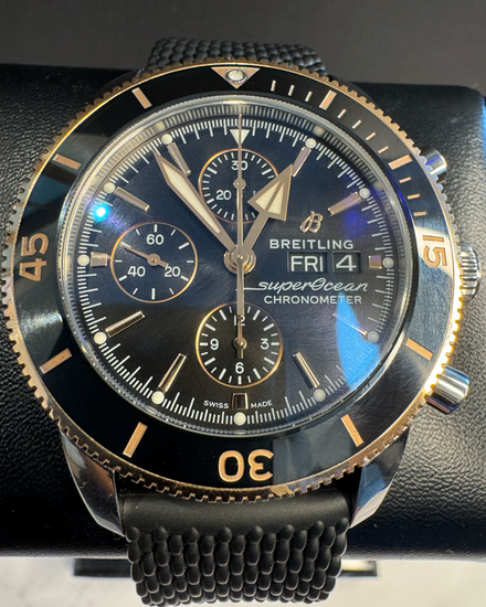 2019 Breitling Superocean Heritage Chronograph 44MM Black Dial Rubber Strap (U13313121B1S1)