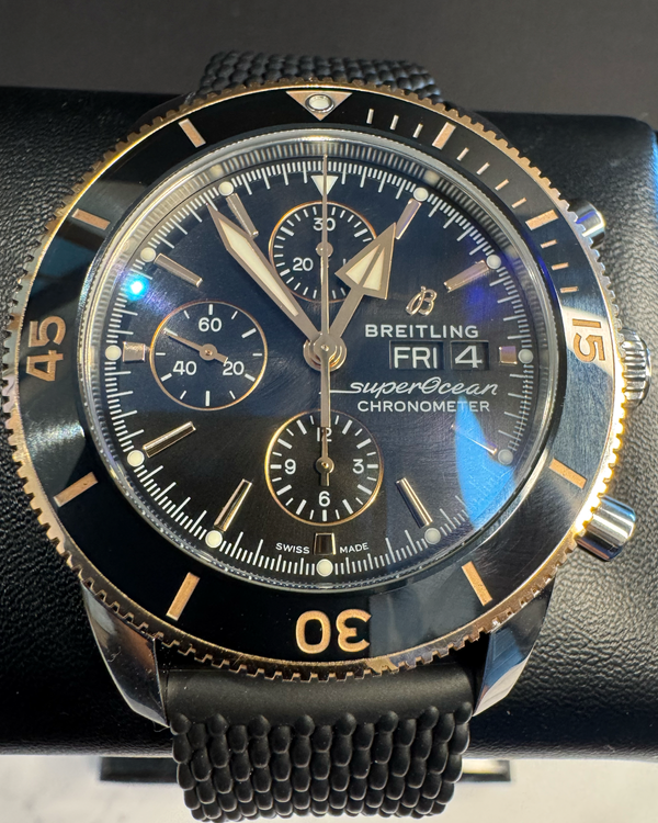2019 Breitling Superocean Heritage Chronograph 44MM Black Dial Rubber Strap (U13313121B1S1)