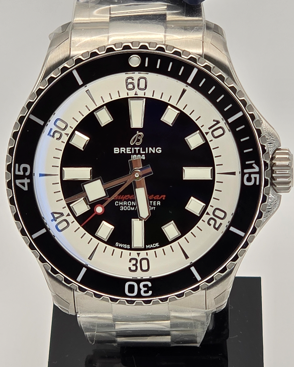 2025 Breitling Superocean 44MM Black Dial Steel Bracelet (A17376)