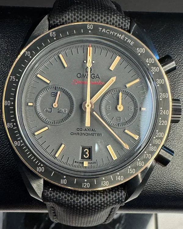 2020 Omega Speedmaster Dark Side of the Moon "Sedna Black" 44.25MM Grey Dial Leather Strap (311.63.44.51.06.001)