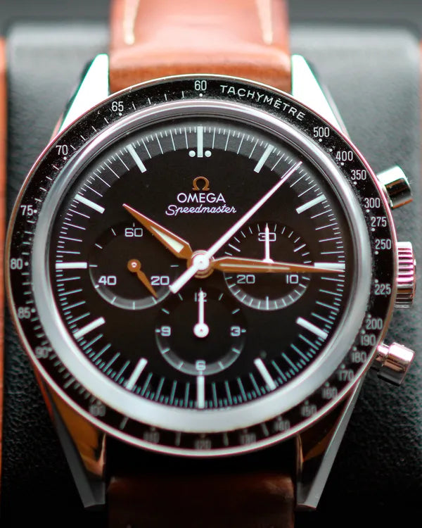 2021 Omega Speedmaster Professional Moonwatch “First Omega in Space” 39.7MM Black Dial Leather Strap (311.32.40.30.01.001)