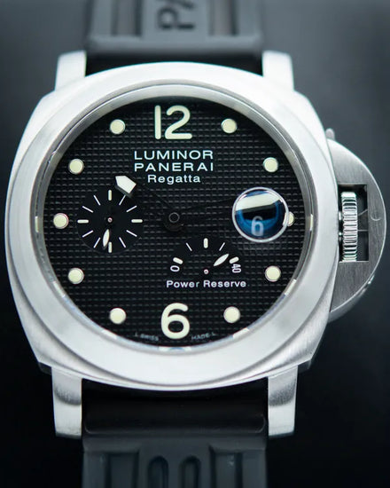 2005 Panerai Luminor Power Reserve Regatta L.E. 44MM Black Dial Rubber Strap (PAM00222)