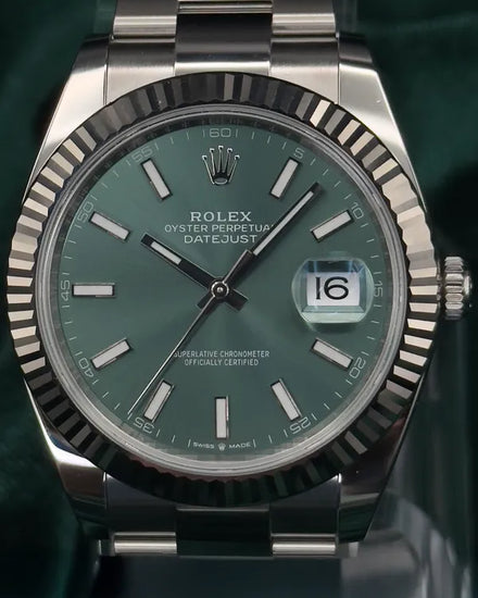 2025 Rolex Datejust 41MM Green Dial Oyster Bracelet (126334)