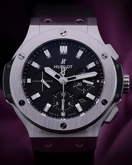 2017 Hublot Big Bang Chronograph 44MM Black Dial Rubber Strap (301.SX.1170.RX)