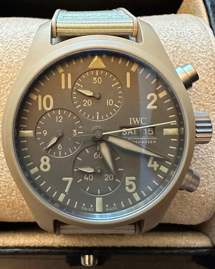 2024 IWC Schaffhausen Pilot Top Gun "Mojave Desert" 41MM Brown Dial Textile Strap (IW389402)