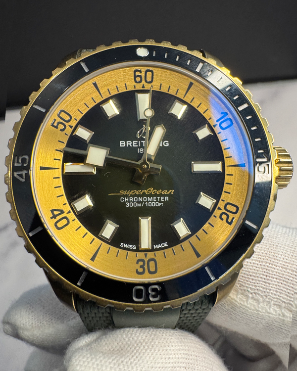 Breitling Superocean 42MM Green Dial Rubber Strap (N17375)