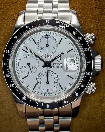 Tudor Prince Date "Tiger" Chronograph 40MM Silver Dial Steel Bracelet (79260P)