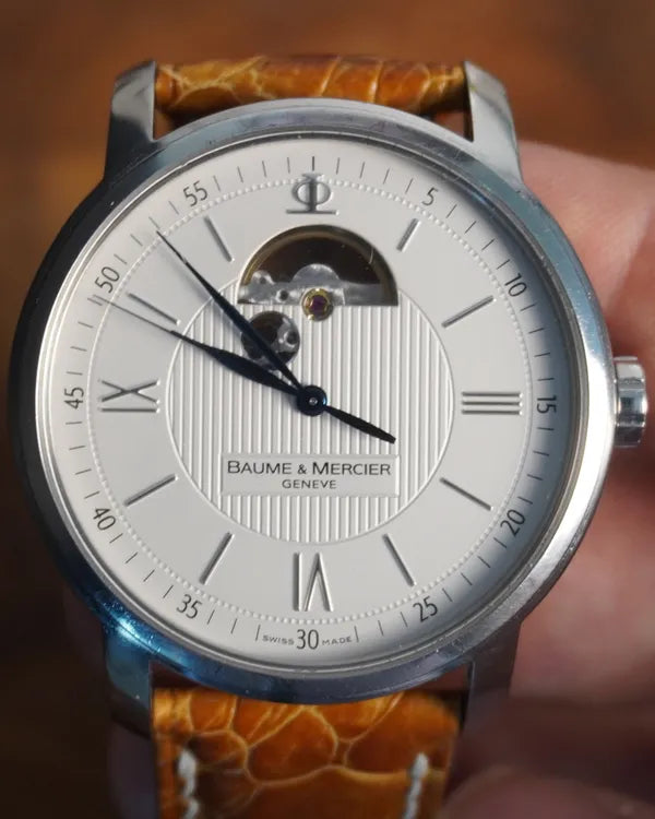 Baume & Mercier Classima XL 42MM Silver Dial Leather Strap (M0A08688)