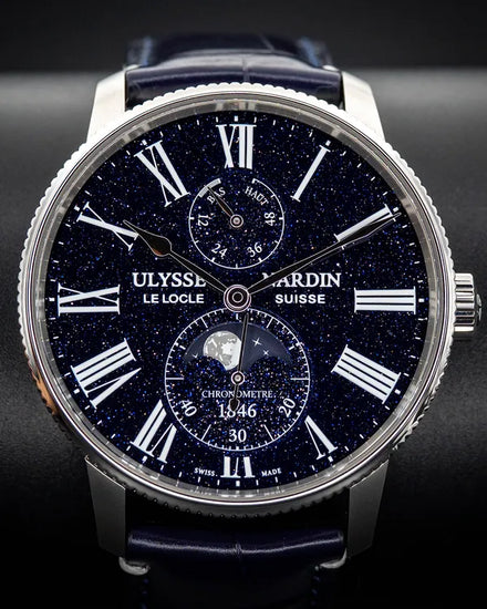 2025 Ulysse Nardin Marine Torpilleur Moonphase Aventurine L.E. 42MM Aventurine Dial Leather Strap (1193-310LE-3A-AVE/1A)