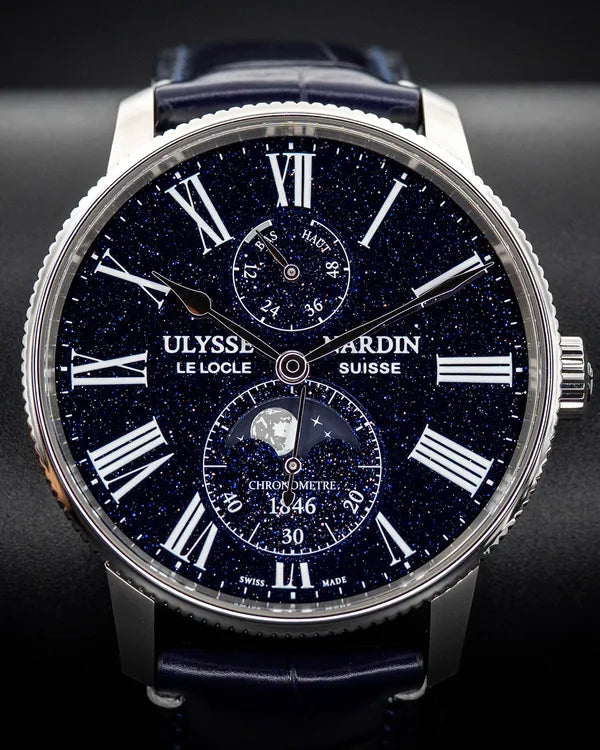 2025 Ulysse Nardin Marine Torpilleur Moonphase Aventurine L.E. 42MM Aventurine Dial Leather Strap (1193-310LE-3A-AVE/1A)