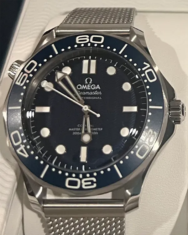 2024 Omega Seamaster Diver 300M "James Bond" 60th Anniversary 42MM Blue Dial Steel Bracelet (210.30.42.20.03.002)