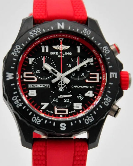 Breitling Endurance Pro 38MM Quartz Black Dial Rubber Strap (X83310D91B2S1)