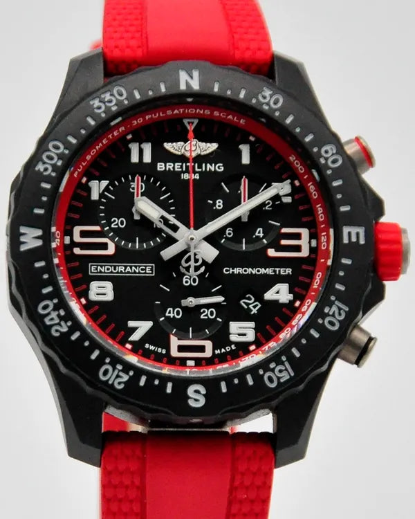 Breitling Endurance Pro 38MM Quartz Black Dial Rubber Strap (X83310D91B2S1)