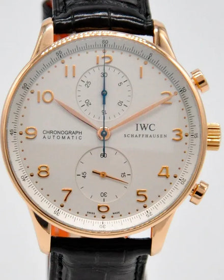 IWC Schaffhausen Portugieser 41MM Silver Dial Leather Strap (IW371402)
