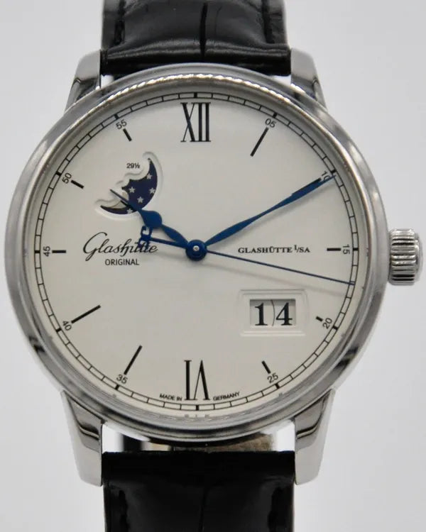 Glashütte Original Senator Excellence 40MM Silver Dial Leather Strap (1-36-04-01-02-30)