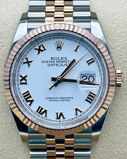 2022 Rolex Datejust 36MM White Dial Two-Tone Jubilee Bracelet (126231)