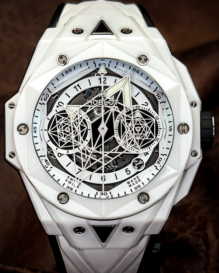 2021 Hublot Big Bang Sang Bleu II Unico L.E. 45MM Skeleton Dial Rubber Strap (418.HX.2001.RX.MXM21)