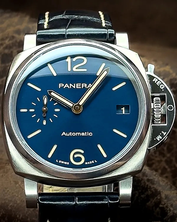 2020 Panerai Luminor Due 38MM Blue Dial Leather Strap (PAM00926)