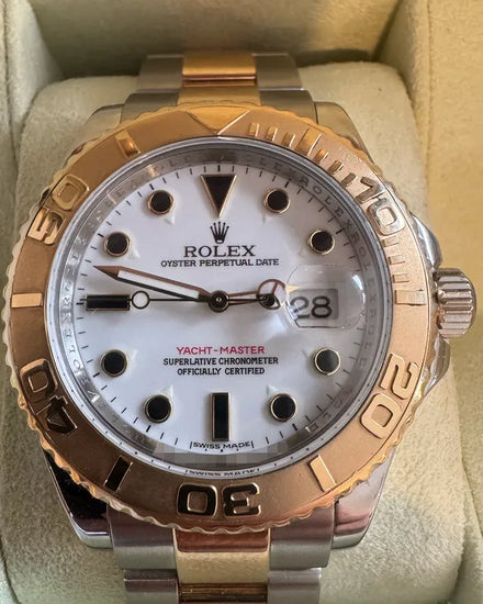 Rolex Yacht-Master 40MM White Dial Two-Tone Oyster Bracelet (16623)