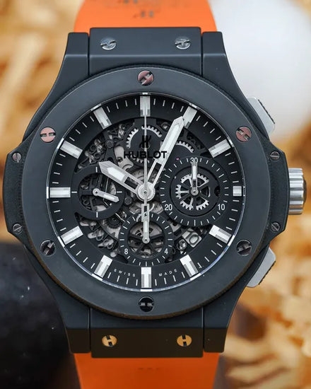 2016 Hublot Big Bang Aero Bang 44MM Skeleton Dial Rubber Strap (311.CI.1170.GR)