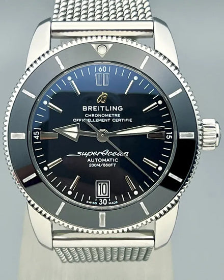 No Reserve - 2019 Breitling Superocean Heritage B20 42MM Black Dial Steel Bracelet (AB2010121B1A1)