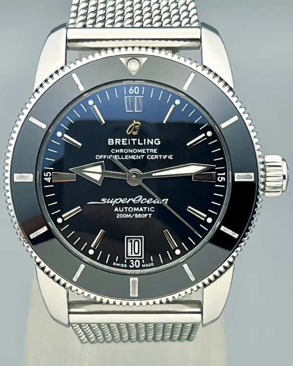 No Reserve - 2019 Breitling Superocean Heritage B20 42MM Black Dial Steel Bracelet (AB2010121B1A1)