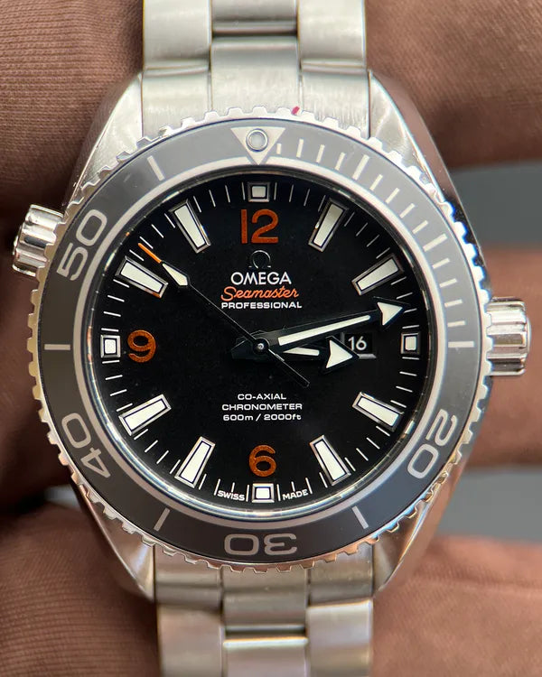 2013 Omega Seamaster Planet Ocean 600M 37.5MM Black Dial Steel Bracelet (232.30.38.20.01.002)