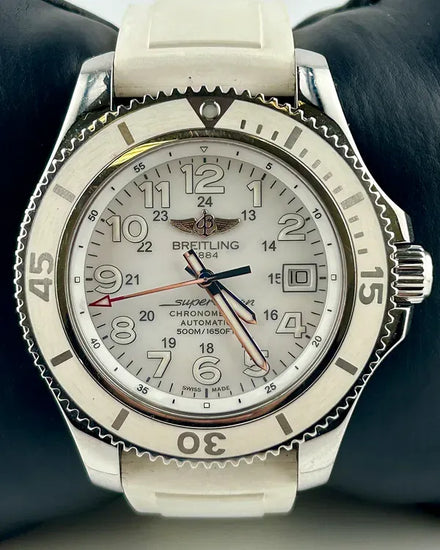 2015 Breitling Superocean II 42MM White Dial Rubber Strap (A17365D2/A766)