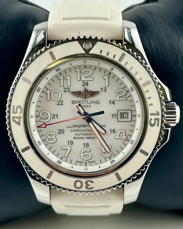 2015 Breitling Superocean II 42MM White Dial Rubber Strap (A17365D2/A766)