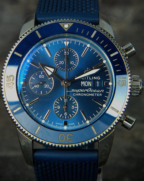 Breitling Superocean Heritage 44MM Blue Dial Rubber Strap (A13313121L1A1)